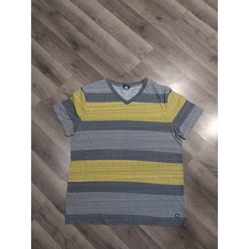 Tony Hawk XL Mens Grey And Yellow Striped Tshirt